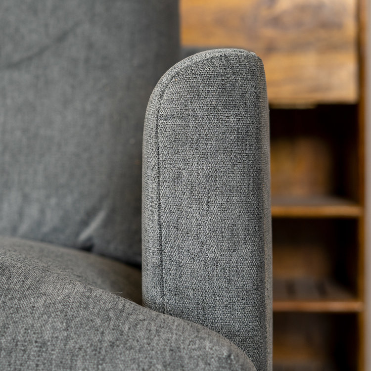 Canapé d'angle gauche Scandinave Denver mélangé anthracite