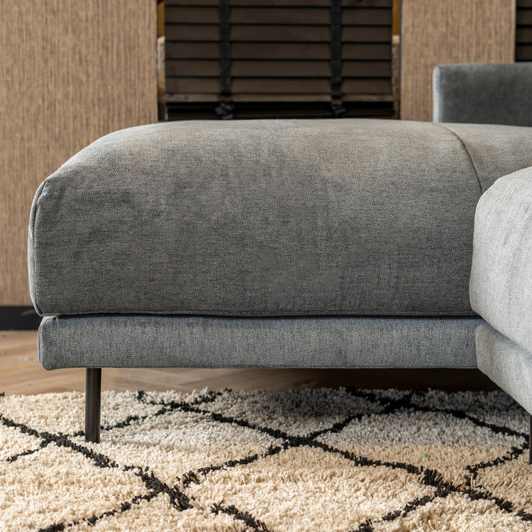 Canapé d'angle gauche Scandinave Denver mélangé anthracite