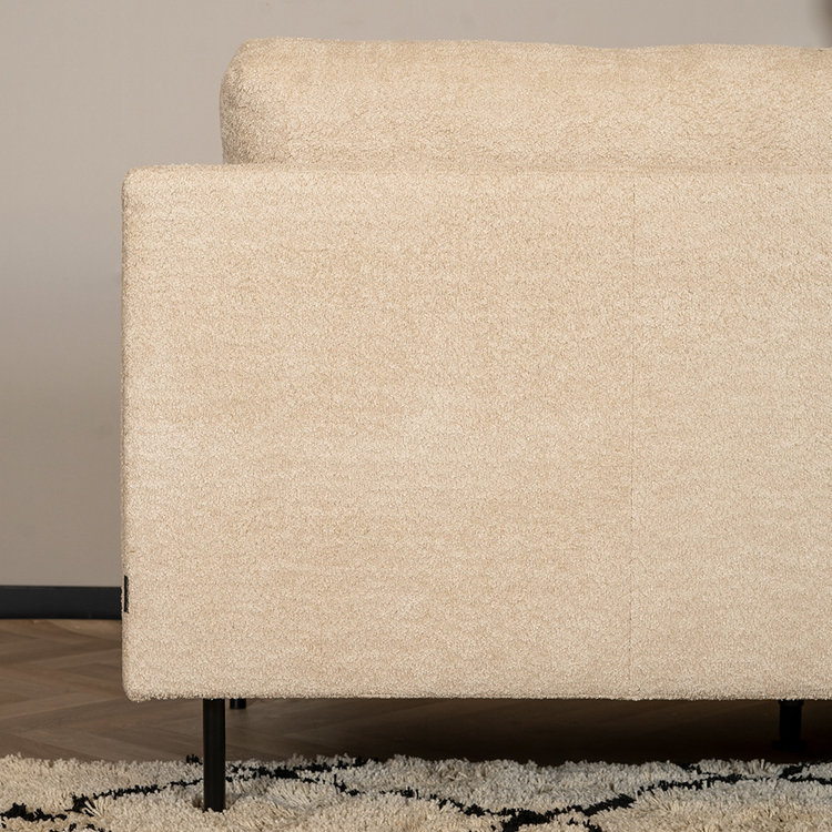 Canapé d'angle gauche scandinave Denver bouclette taupe