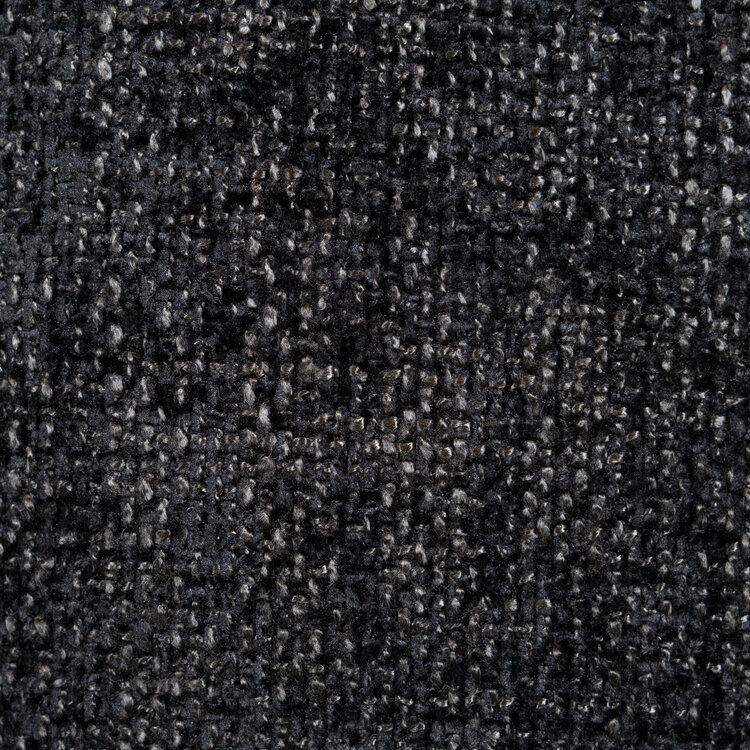 Canapé d'angle Memphis tissu chenille noir droit