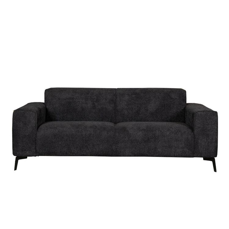Canapé scandinave 2,5 places Vegas bouclette noir