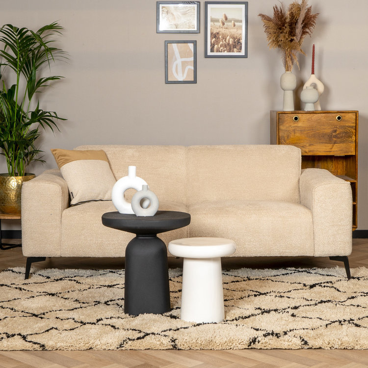 Canapé scandinave 2,5 places Vegas bouclette taupe