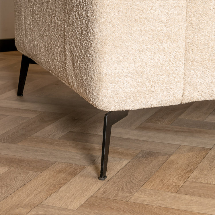 Canapé scandinave 2,5 places Vegas bouclette taupe
