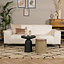Canapé scandinave 2,5 places Vegas bouclette blanc