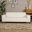 Canapé scandinave 2,5 places Vegas bouclette blanc