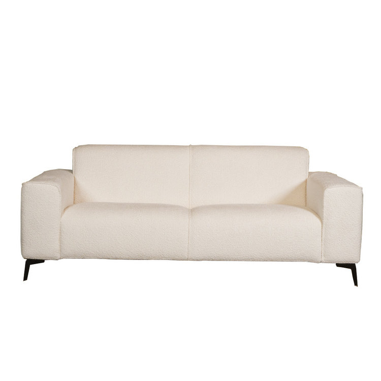 Canapé scandinave 2,5 places Vegas bouclette blanc