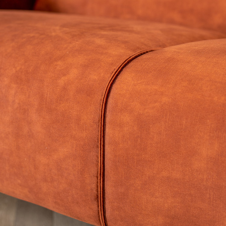Canapé en velours 2,5 places Vegas cuivre