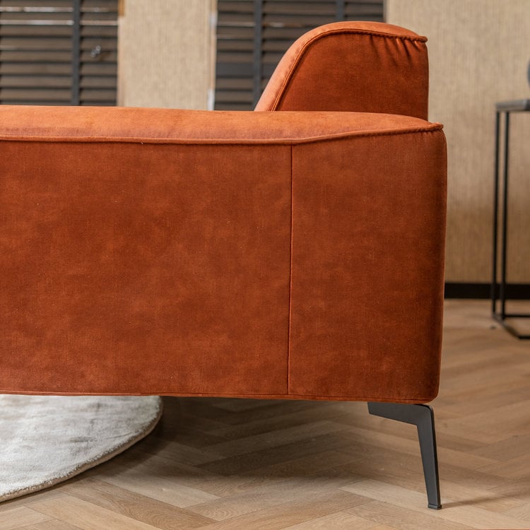 Canapé en velours 2,5 places Vegas cuivre