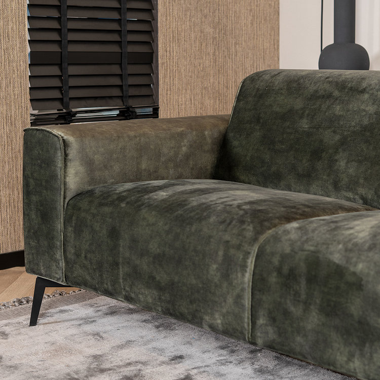 Canapé en velours 2,5 places Vegas vert