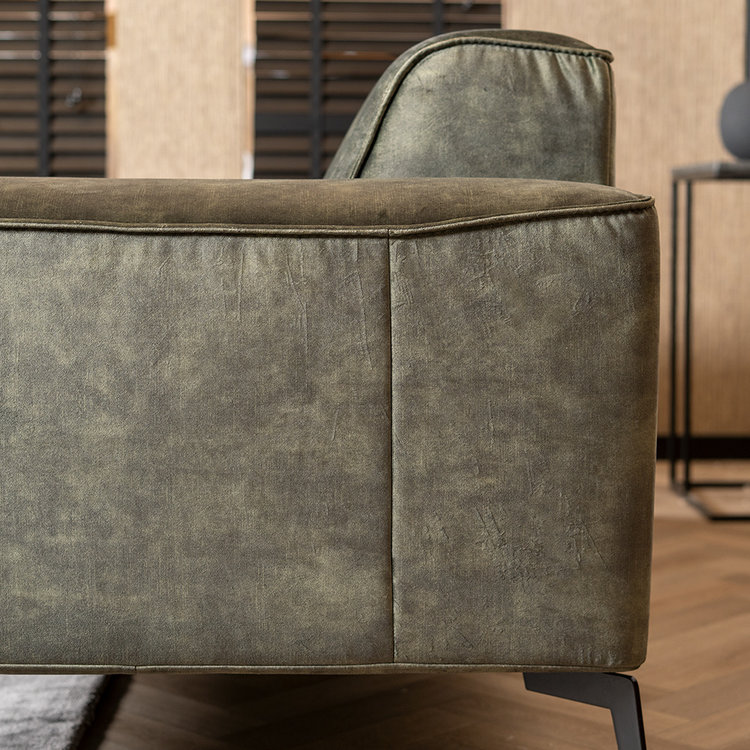 Canapé en velours 2,5 places Vegas vert