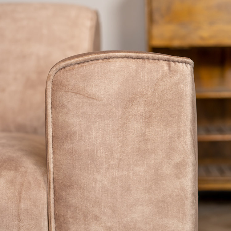 Canapé en velours 2,5 places Vegas taupe