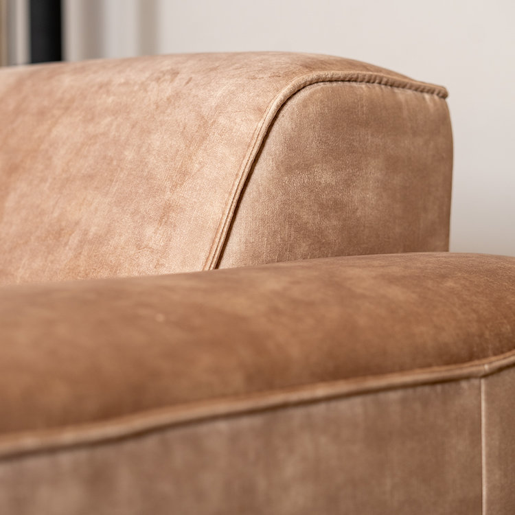 Canapé en velours 2,5 places Vegas taupe