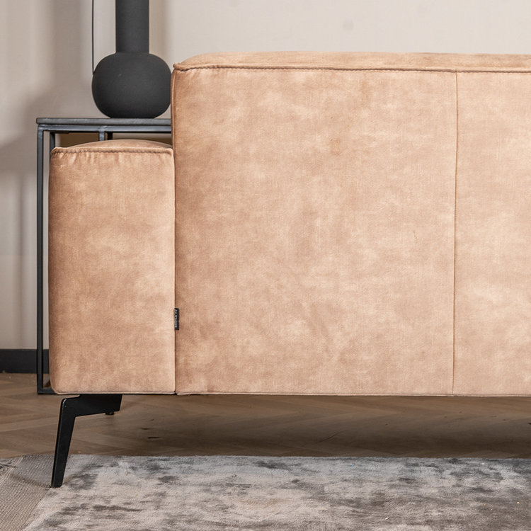 Canapé en velours 2,5 places Vegas taupe