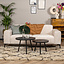 Canapé 2,5 places Vegas tissu chenille blanc