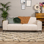 Canapé 2,5 places Vegas tissu chenille blanc