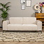 Canapé 2,5 places Vegas tissu chenille blanc