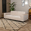 Canapé 2,5 places Vegas tissu chenille blanc