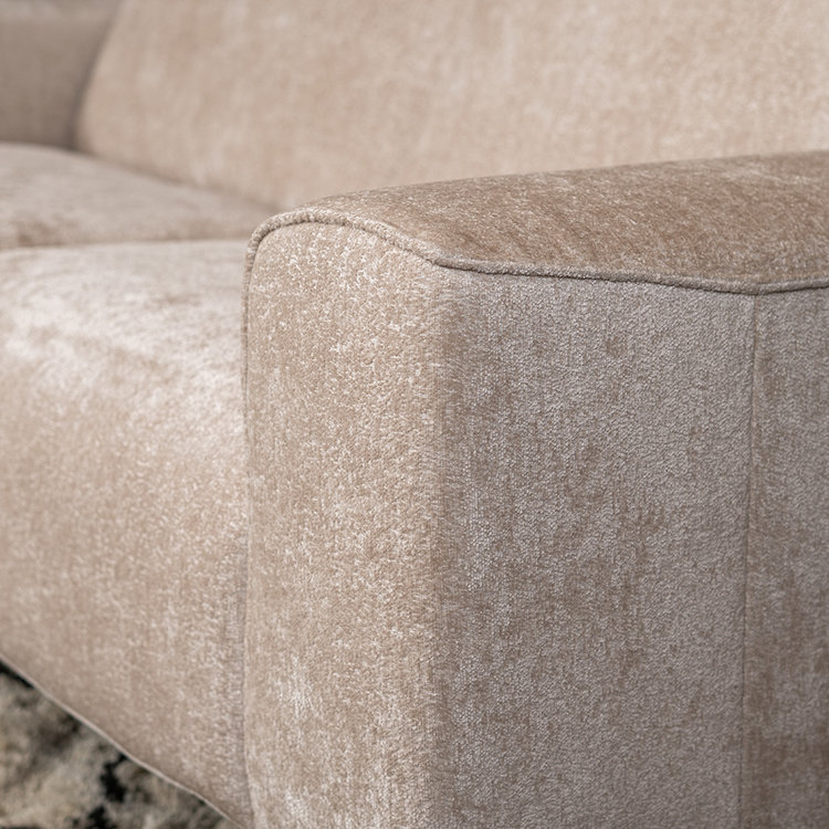 Canapé 2,5 places Vegas tissu chenille blanc