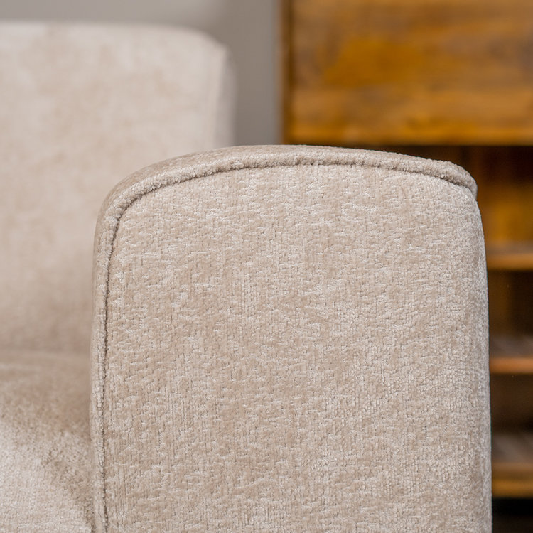 Canapé 2,5 places Vegas tissu chenille blanc