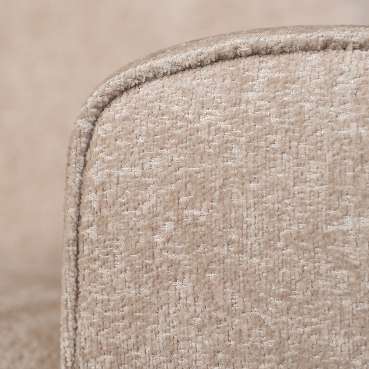 Canapé 2,5 places Vegas tissu chenille blanc