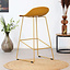 Tabouret de bar Ellen jaune design Scandinave 76 cm