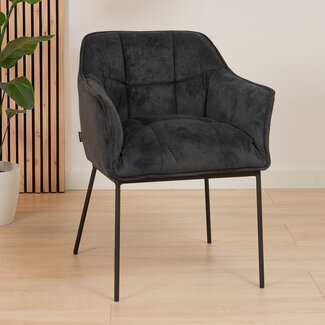 Chaise de salle à manger scandinave Jens noir