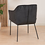 Chaise de salle à manger scandinave Jens noir