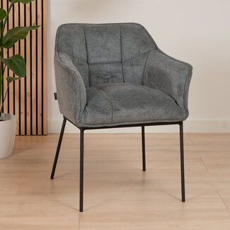 Chaise de salle à manger scandinave Jens anthracite