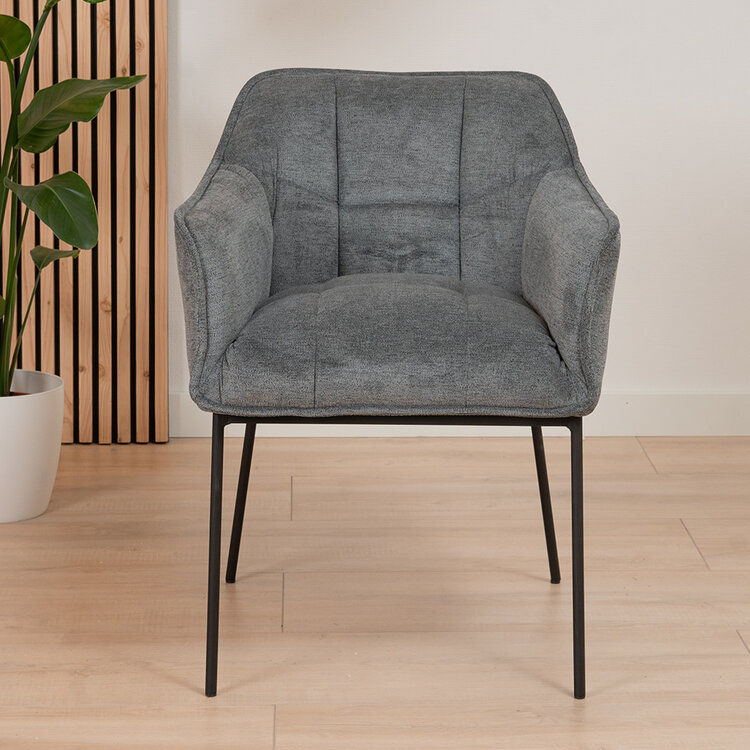 Chaise de salle à manger scandinave Jens anthracite