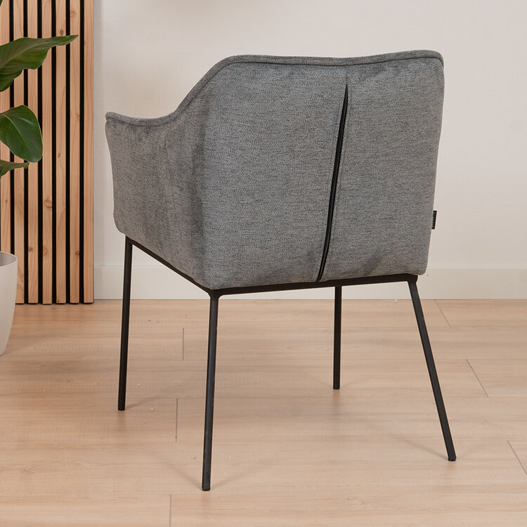 Chaise de salle à manger scandinave Jens anthracite