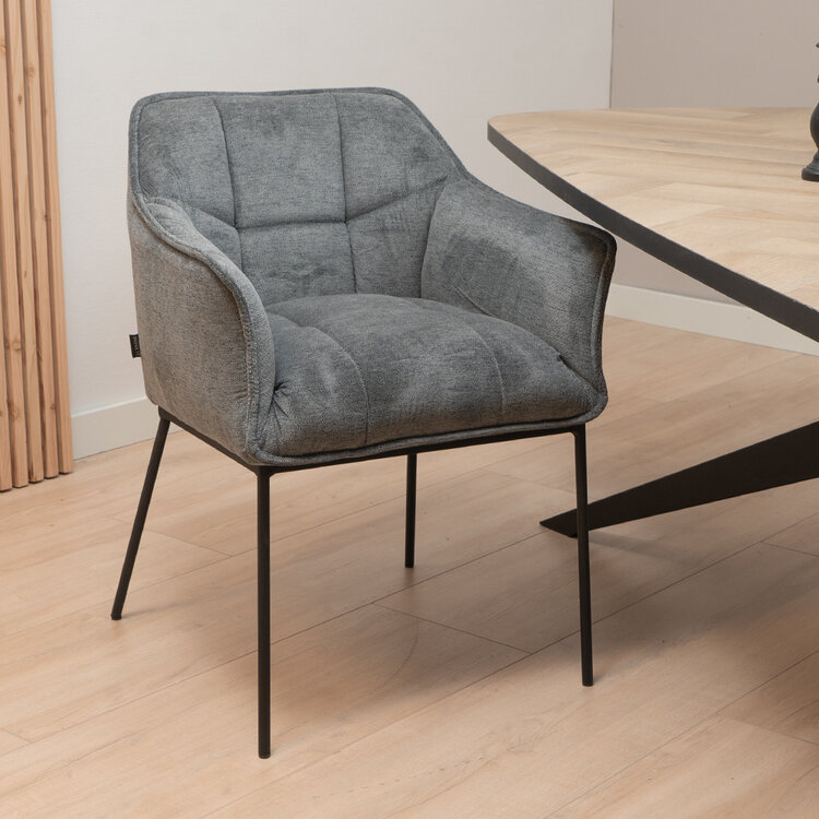 Chaise de salle à manger scandinave Jens anthracite