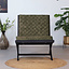 Fauteuil design en velours Madrid vert