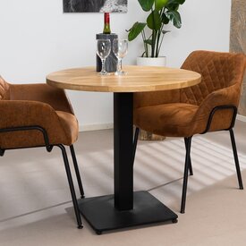Table ronde bistro en chêne massif Sven Ø80 cm