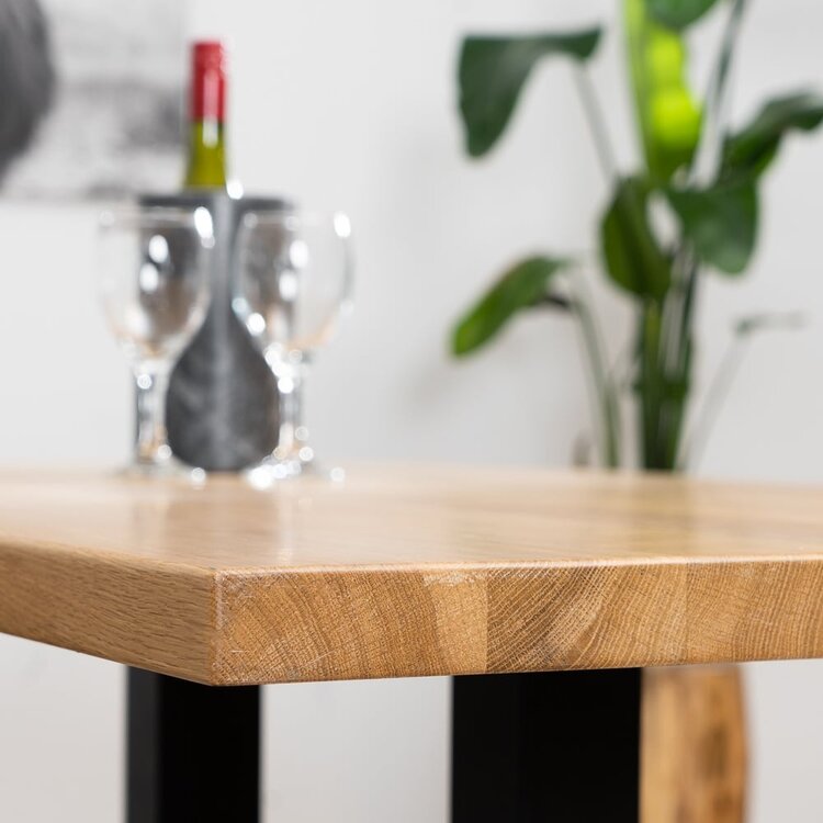 Table à manger en chêne massif Sven 140 x 80 cm