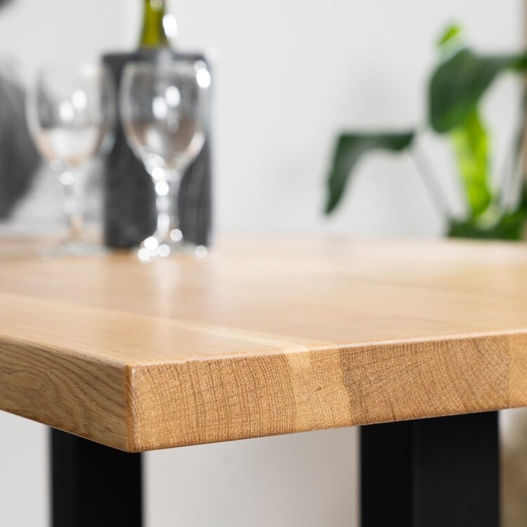 Table de bar en chêne massif Sven 140 x 80 cm