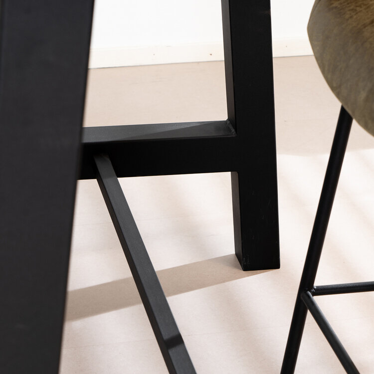 Table de bar en chêne massif Lena 140 x 80 cm