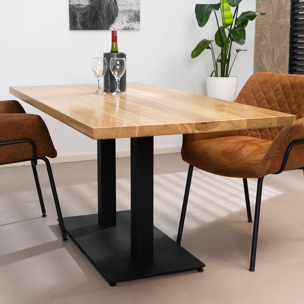 Table à manger en bois chene massif - 160, 180 ou 210 cm Porto