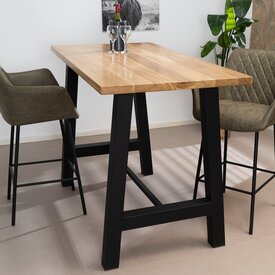 Table de bar en chêne massif Lena 160 x 80 cm