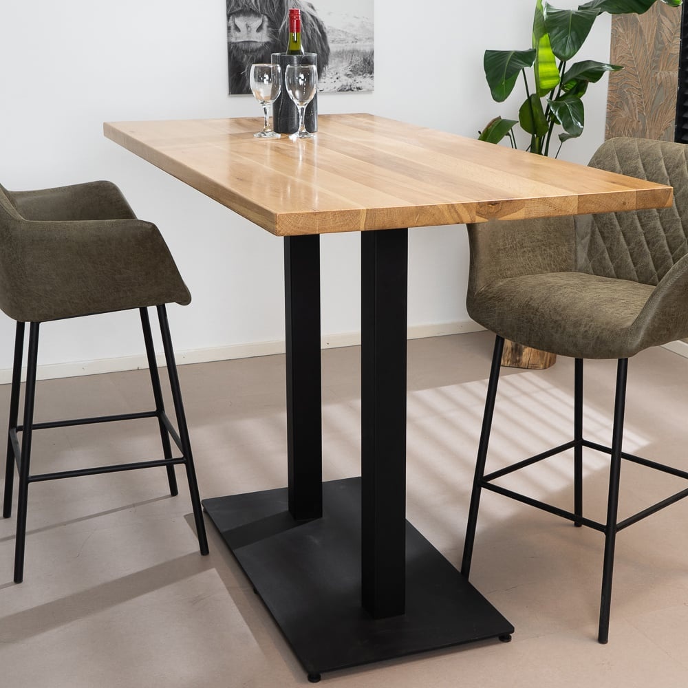 Table de bar en chêne massif Sven 160 x 80 cm