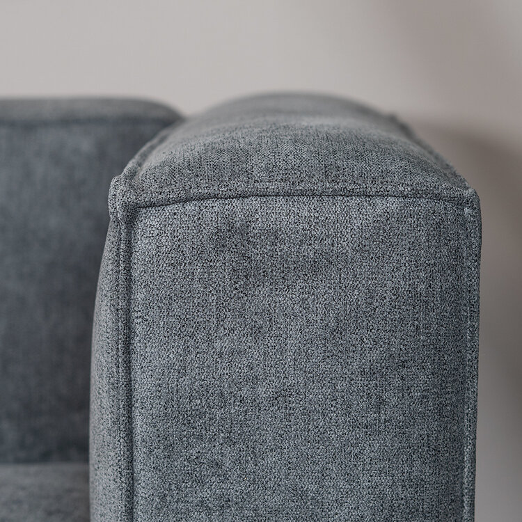 Canapé scandinave Memphis 2,5 places tissu chiné anthracite mélange