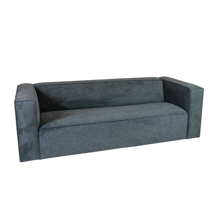 Canapé scandinave Memphis 3 places tissu chiné anthracite mélange