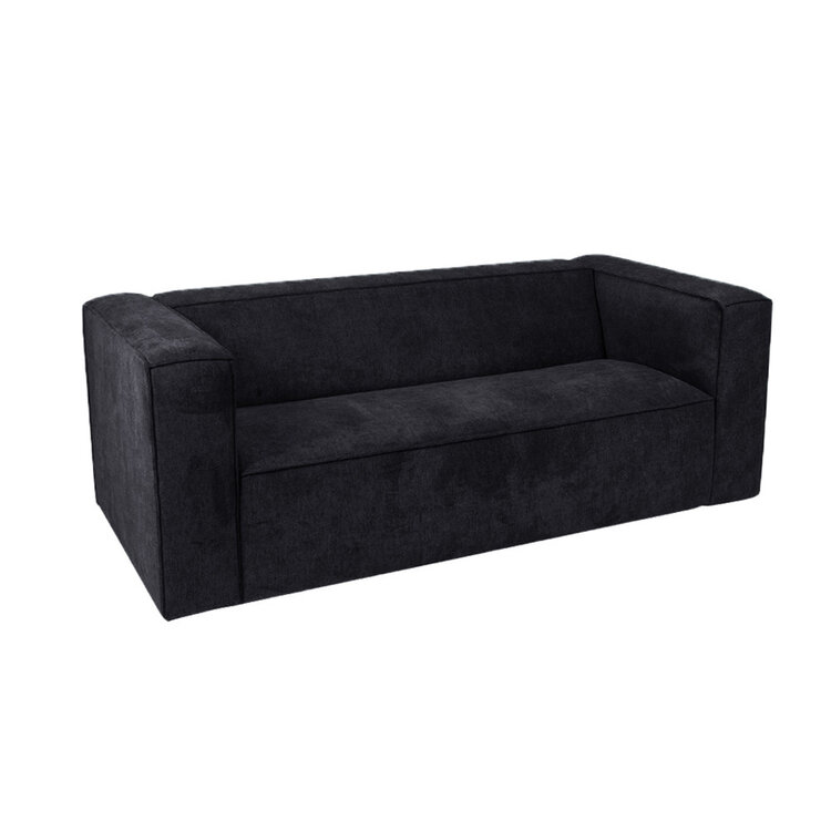 Canapé scandinave Memphis 2,5 places tissu chiné noir