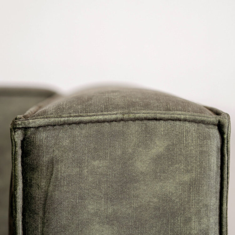 Canapé d'angle en velours Memphis vert foncé gauche