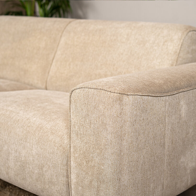 Canapé scandinave 2,5 places Vegas taupe tissu chiné