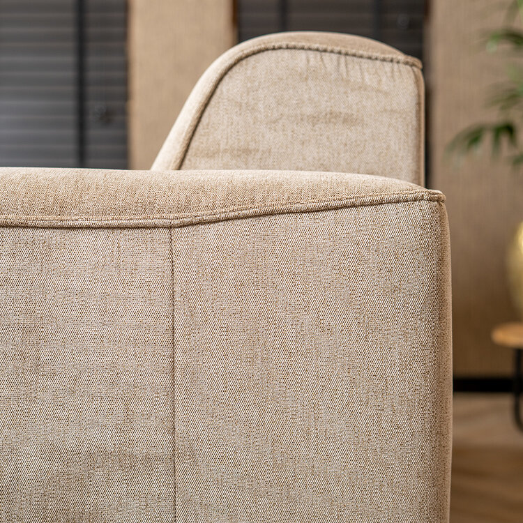 Canapé scandinave 2,5 places Vegas taupe tissu chiné