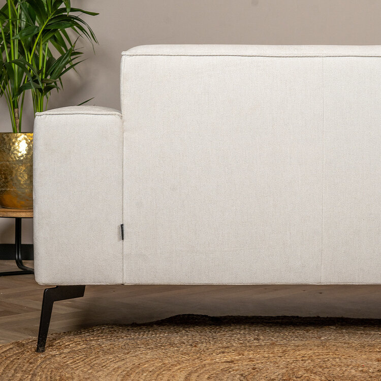 Canapé scandinave 2,5 places Vegas blanc tissu chiné