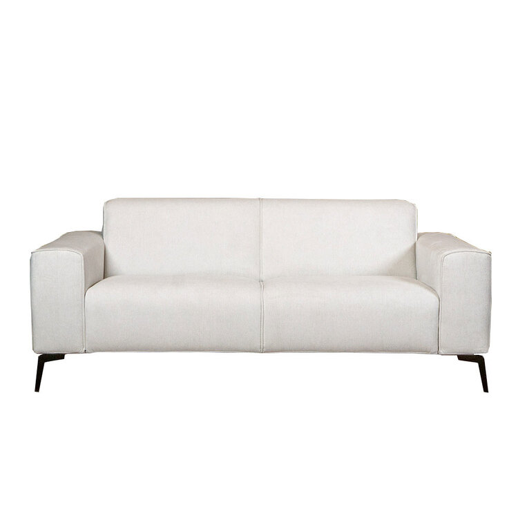 Canapé scandinave 2,5 places Vegas blanc tissu chiné