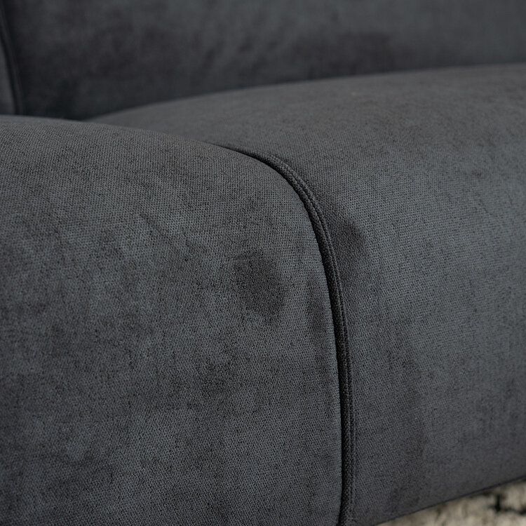 Canapé d'angle scandinave Vegas noir tissu chiné gauche/droit