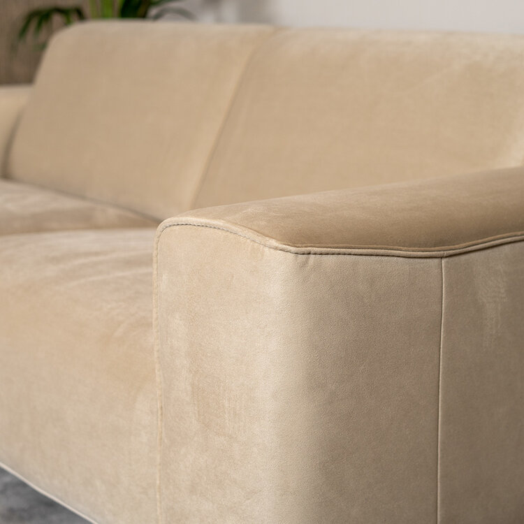 Canapé en velours 2,5 places Vegas beige