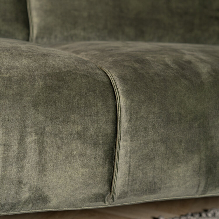 Canapé d'angle en velours Vegas vert foncé gauche/droit